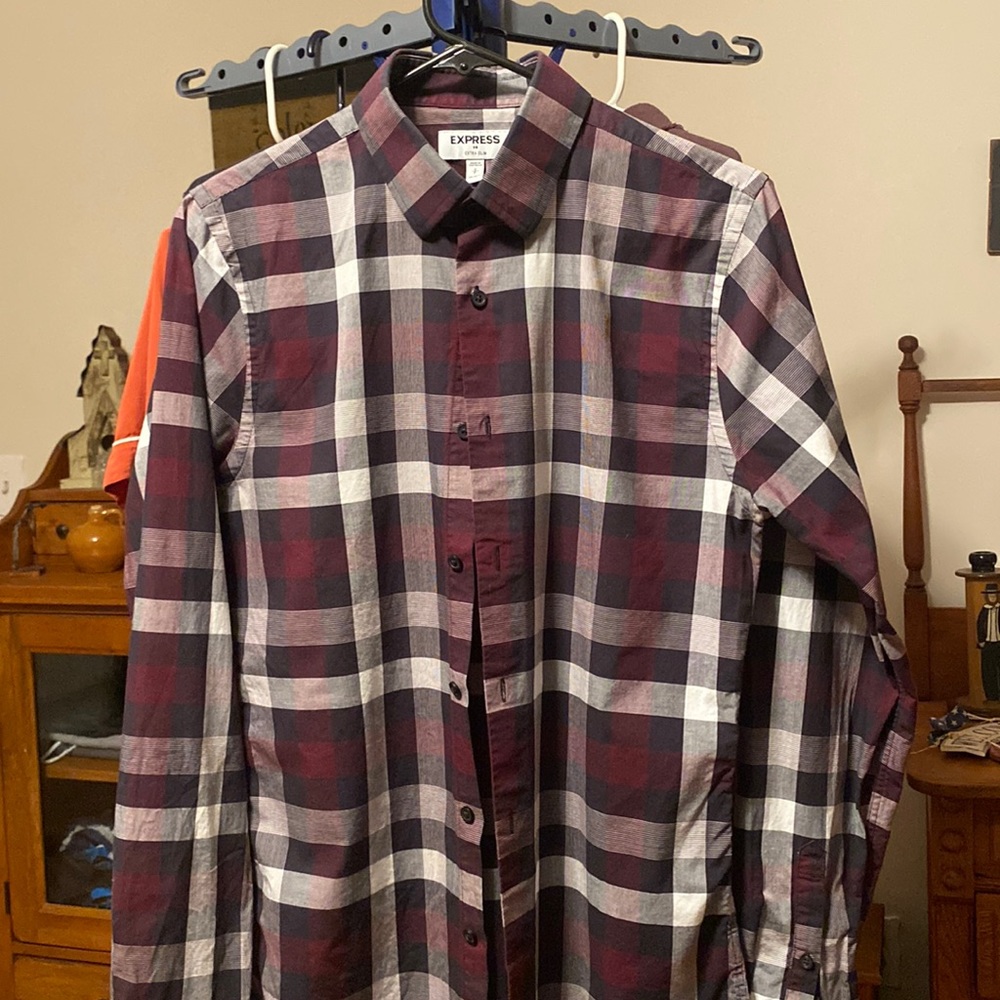 Express casual long sleeve button down